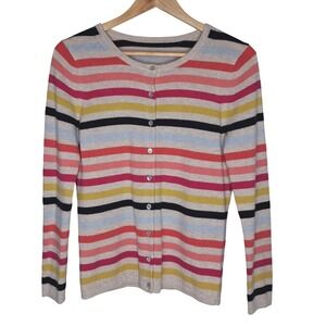 PURE Collection 100% cashmere cardigan stripes US size 6